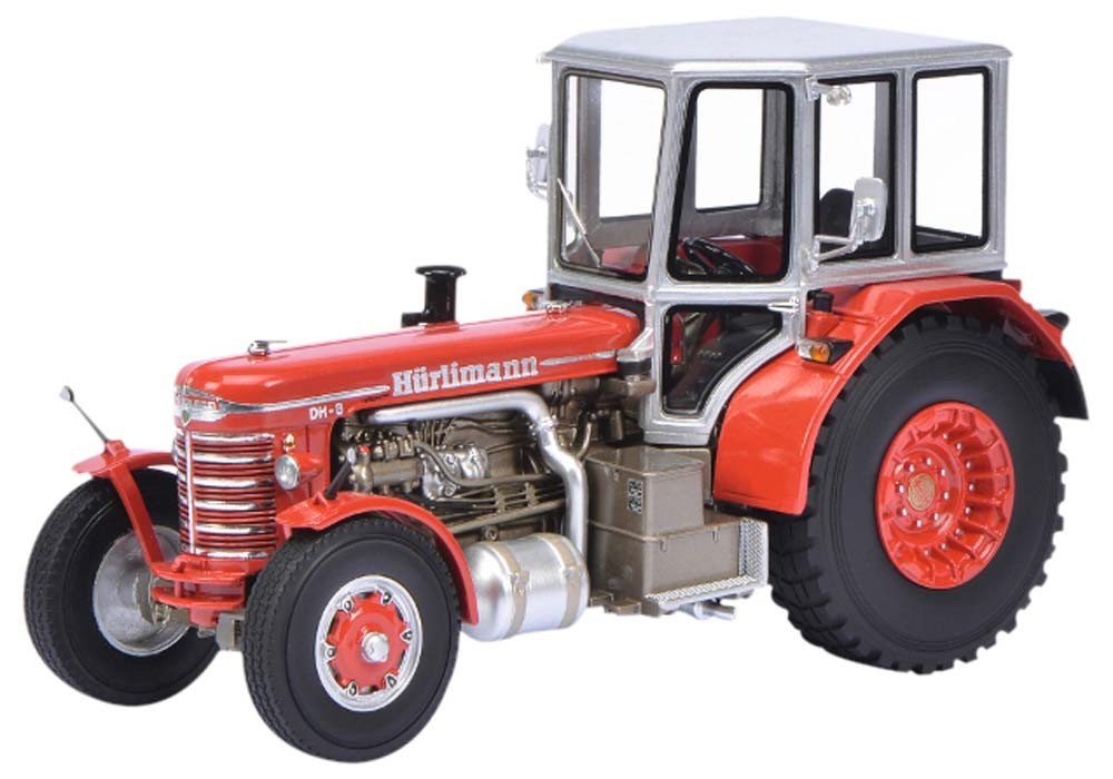Tracteur Schuco Hurlimann DH 6 en résine pour diorama agricole ancien échelle 1 32