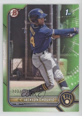 2022 Bowman Prospects Neon Green Border /399 Jackson Chourio #BP-79 15sd