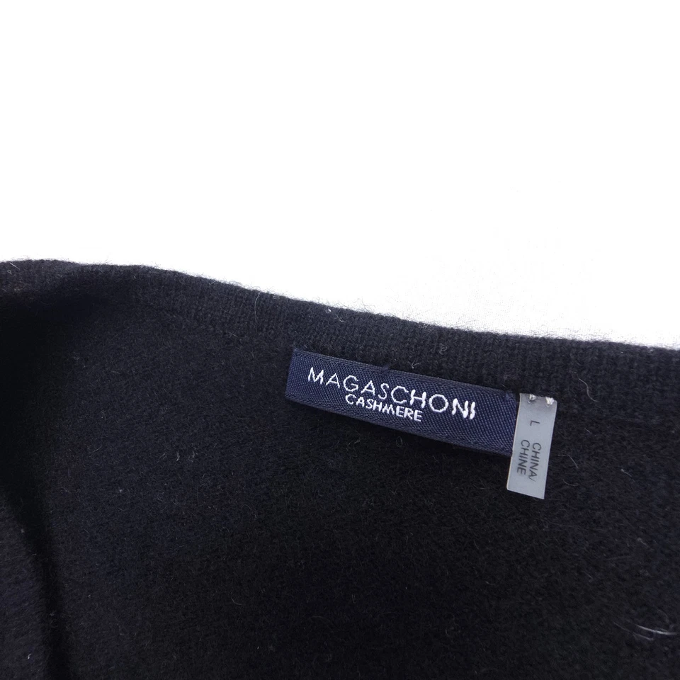 Camiseta sin mangas/suéter grande tejido negro Magaschoni 100 % cachemir sin mangas para mujer Foto 4 de 4