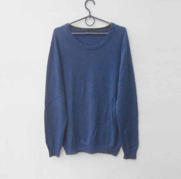 Men Carl Gross Sweater Navy Cashmere 38 / M / 46