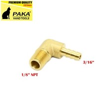 2PC 3/16" HOSE BARB ELBOW X1/8 MALE NPT Brass Pipe Fitting Thread Gas Fuel Water