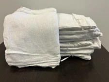 500 PIECES NEW WHITE INDUSTRIAL SHOP RAGS CLEANING TOWELS