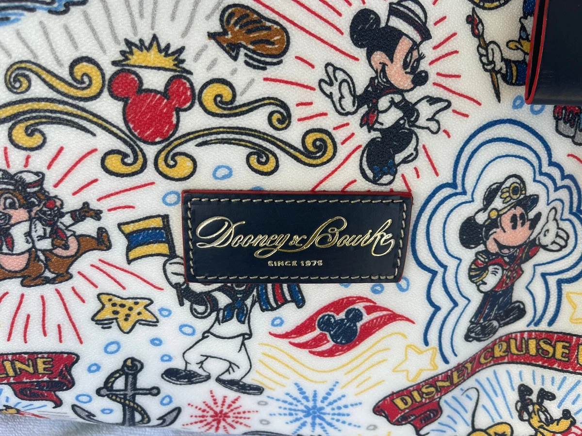 New Dooney Bourke Disney Cruise Line Mickey Friends Sketch Weekender Tote
