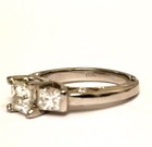 18K White gold 1.28ct princess diamond VS2 H AGS certified engagement ring 5.1g — photo 7