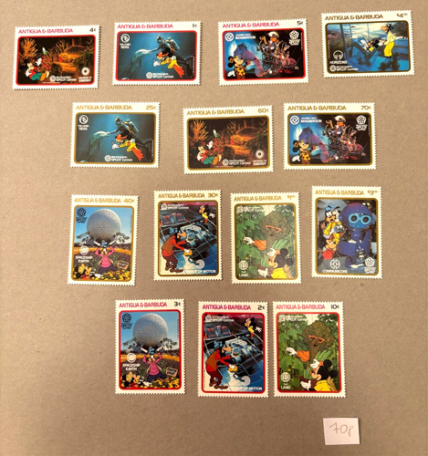 Ddn708 Antigua Barbuda MNH Disney Cartoons Walt Disney World EPCOT Center Space