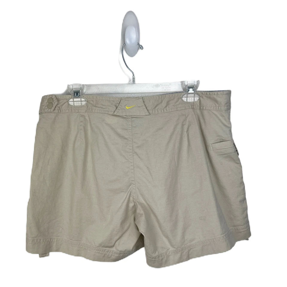 Шорты женские Nike большие 12-14 желтовато-коричневые хаки хлопок спортивная одежда низы для улицы - Изображение 2 из 4