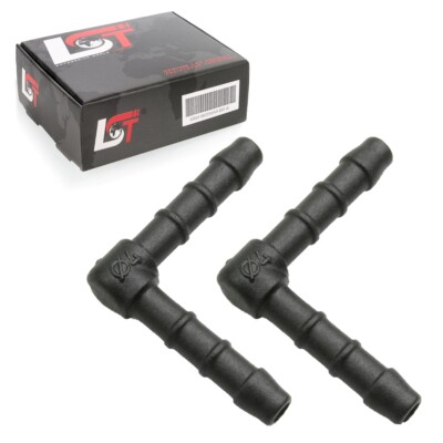 2x L-Stück Winkel Verbinder für Rohr und Schlauchverbindungen Ø 4 mm