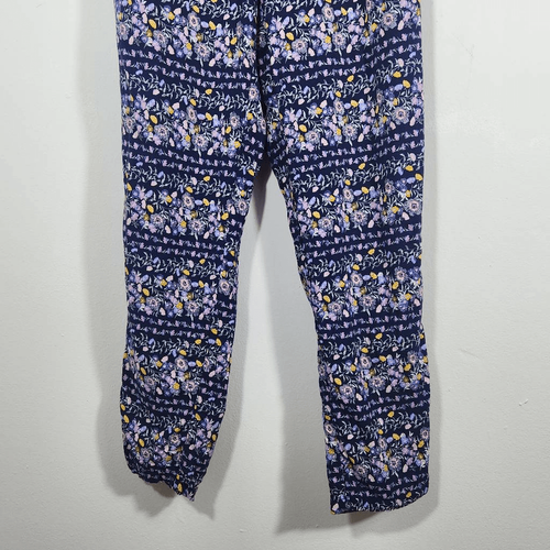 Old Navy Blue and Pink Floral Print Jumpsuit Size 16 XXL Girls Boho Romper - Picture 4 of 8