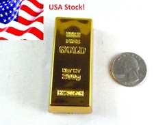 Mini Gold Bar Movie Prop Replica Video Brick Ingot Bullion Fake USA