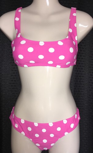 J Crew Swim S Bikini Set k3037 k4860 rosa gepunktet neu mit Etikett $ 104 ausverkauft