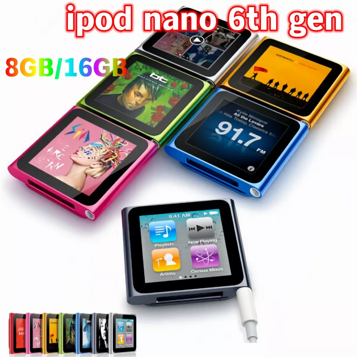 At understrege tag Rouse Apple iPod Nano 6th Generation 8, 16 GB - Refurbished, all colors,  guaranteed! | eBay