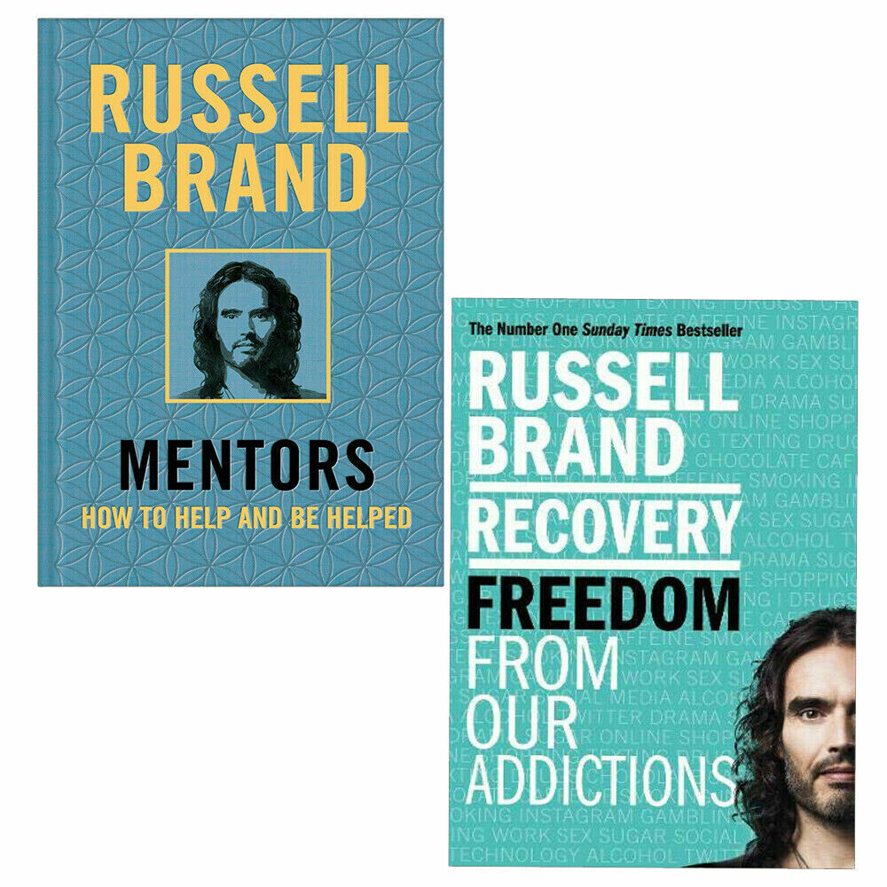 Russell Brand 2 Books Set Recovery Freedom From Our Addictions, Mentors NEW
