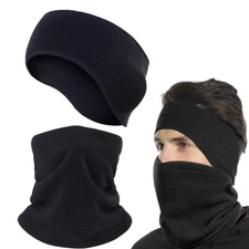 Ear Warmer Headband Winter Fleece Neck Gaiter Men Women Warmer Half Face Scarf