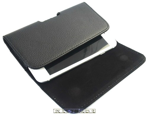 For iPhone 14 11 15 Pro max 13 Leather Case Pouch Holster Belt Clip Case Cover - Foto 8 di 12