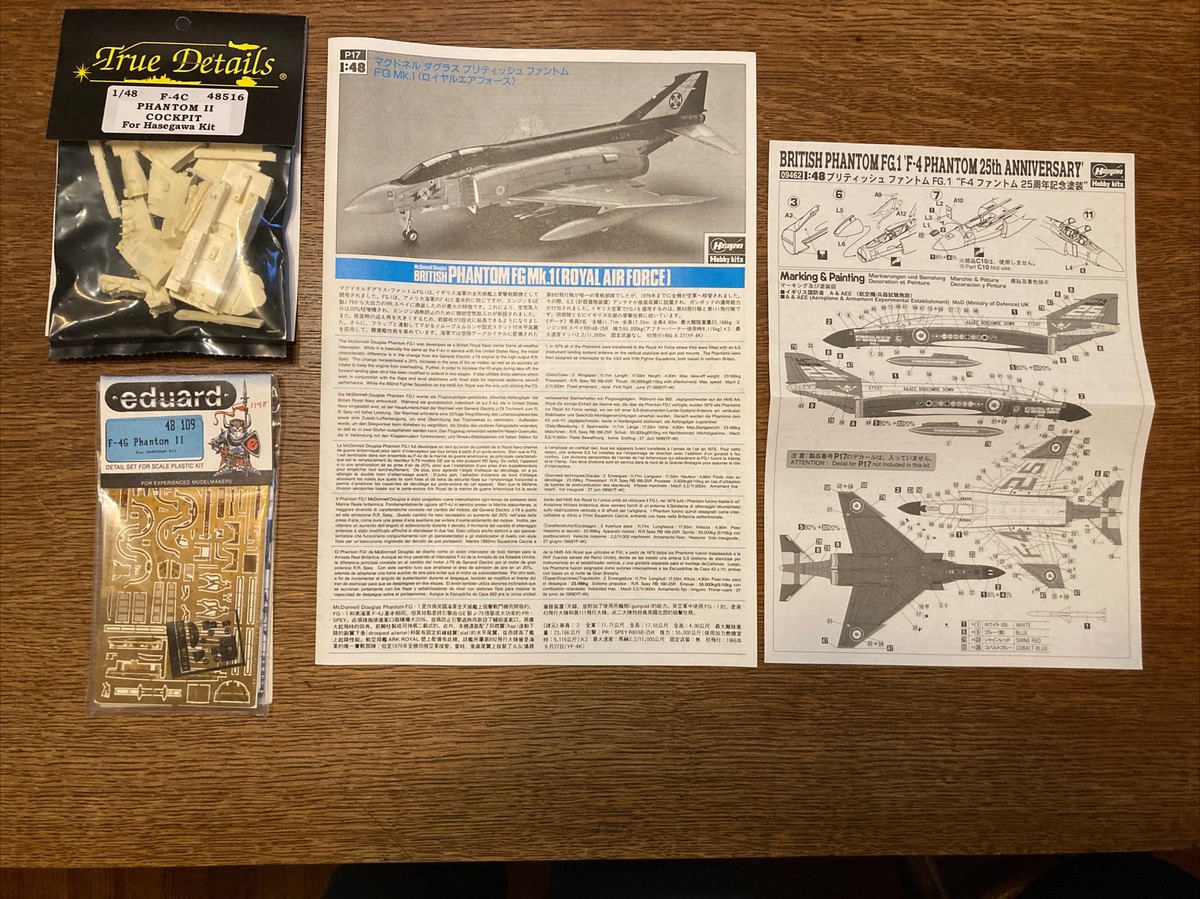 Hasegawa British Phantom FG.1 25th Anniversary WITH Resin and PE