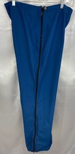 VINTAGE WOMENS LL BEAN SHELL SKI SNOW PNTS BLUE FULL ZIP LEGS MED USA MADE DB14