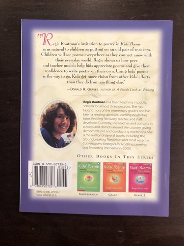 Teaching Third and Fourth Graders to Love Writing Poetry by Regie Routman (2000, Trade Paperback ...