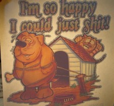 I'M SO HAPPY I COULD H T VINTAGE 1970's AMERICANA IRON ON TRANSFER B-12