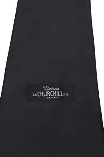 Men's Classic Formal 100% Wool Black Backless Tuxedo Vest Includes Bow Tie - Image 4 of 4