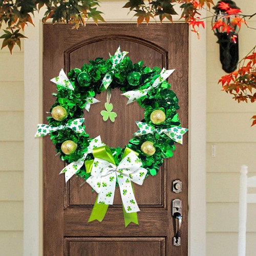 ST patricks Day Wreath Rustic Artificial Greenery Wreath - Picture 8 of 11