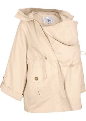 Umstandsjacke Tragejacke mit Kapuze 48 Beige Damen-Jacke
