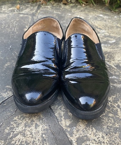 Naturalizer Black Patent Leather Geraldine Slip-On Loafers Sz 6.5/36.5 Flex - Picture 4 of 9