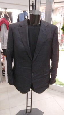 Canali Mailand Jacke Aus Reiner Schurwolle Blau Pre-owned Man Gr. 50 GBT137L