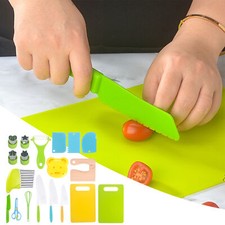 13/17 pcs Montessori Kitchen Tools Set Cooking Set Toddler Safe Knives Set