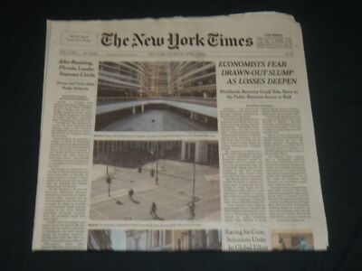 2020 APRIL 2 NEW YORK TIMES - ECONOMISTS FEAR DRAWN-OUT SLUMP AS LOSSES DEEPEN
