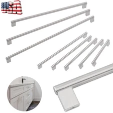 Brushed Nickel Round Cabinet Handle  Stainless Steel Pulls Boss Bar Door Drawer