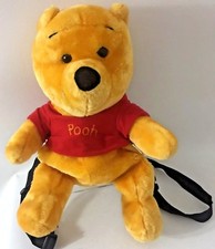 Disney Winnie the Pooh Plush Backpack 17" High Classic Red Shirt Clean Bear