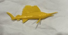 Deep Sea Creature 1968 MPC plastic cereal toy figure MARX Yellow Sail Fish