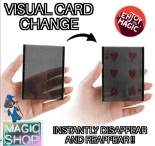 Magic Trick Visual Card Change WOW Close Up Street Magician Tricks Gimmick