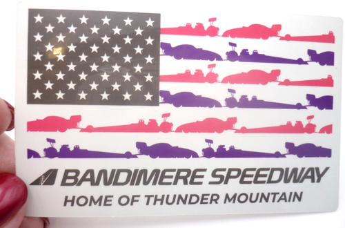BANDIMERE DRAG SPEEDWAY NEW FLAG PINK RACING STICKER DENVER THUNDER ...
