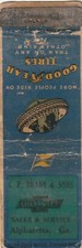 MATCHBOOK COVER - BRADY & SON CHEVROLET - ALPHARETTA GEORGIA - GOODYEAR TIRES