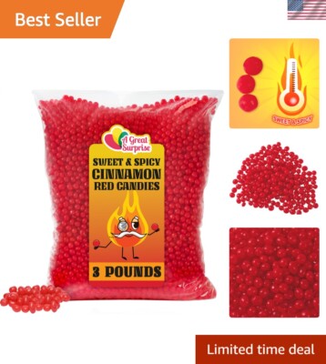 Versatile Red Cinnamon Imperials - Unwrapped 3 LB - Perfect for Celebrations