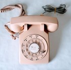 Itt Rotary Desk Phone Tested / Works 1970's ( Pink / Salmon Color )