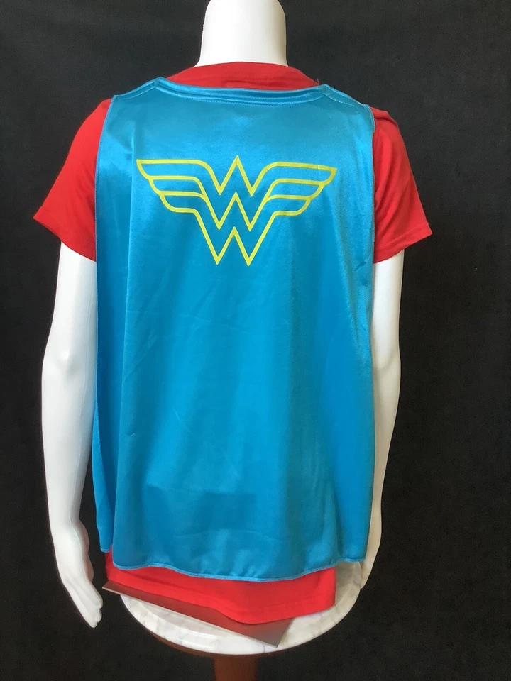 Camisa para mujer DC Comics Wonder Woman XL capa extraíble capa roja/azul Foto 3 de 4