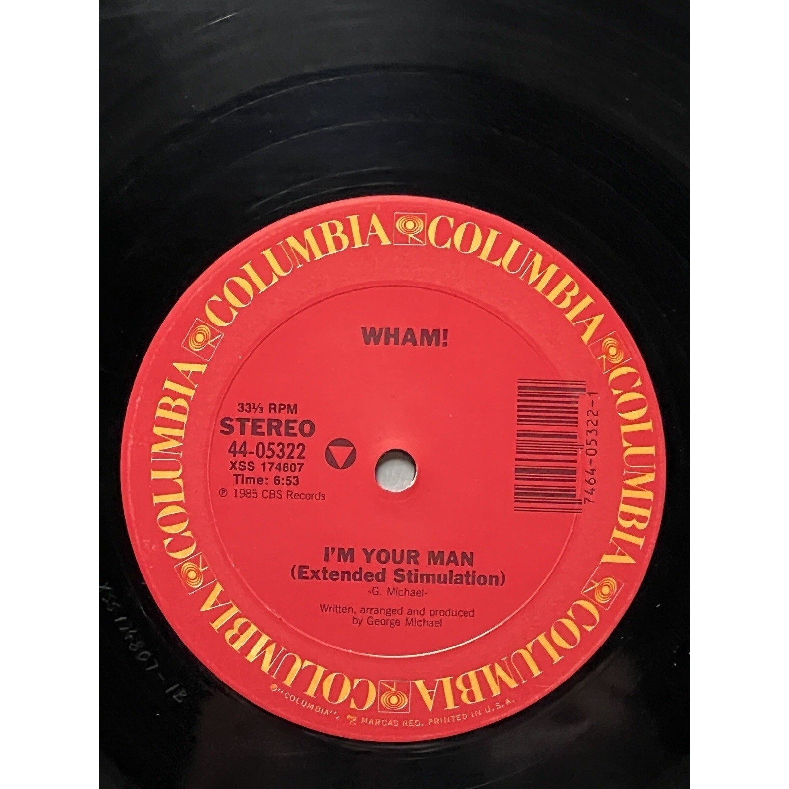 Wham! ‎– I'm Your Man 12" US 1985 Synth-pop Acapella George Michael thumbnail 6