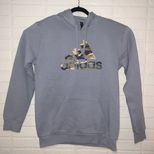 Adidas Originals Men  s Camo Camouflage Hoodie Size Medium Light Blue Winter Warm