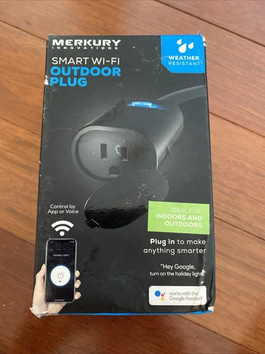 Merkury Innovations Smart Wi-Fi Indoor/Outdoor Plug New