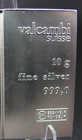 NEW Valcambi Suisse-One(1)-10Gram Silver Bar From 10x10 Breakable--Uncirculated-