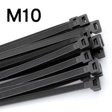 B/W Self-Locking Cable Ties Wire  Zip Tie Cord Strap Width 9.0mm Nylon Plastic