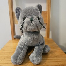 GANZ Webkinz Charcoal Cat Plush Stuffed Animal HM152 No Code