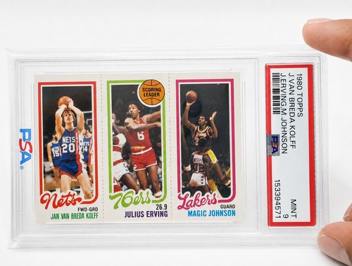 Jan van Breda Kolff / Julius Erving / Magic Johnson #139 / 162 / 174 1980 Topps card