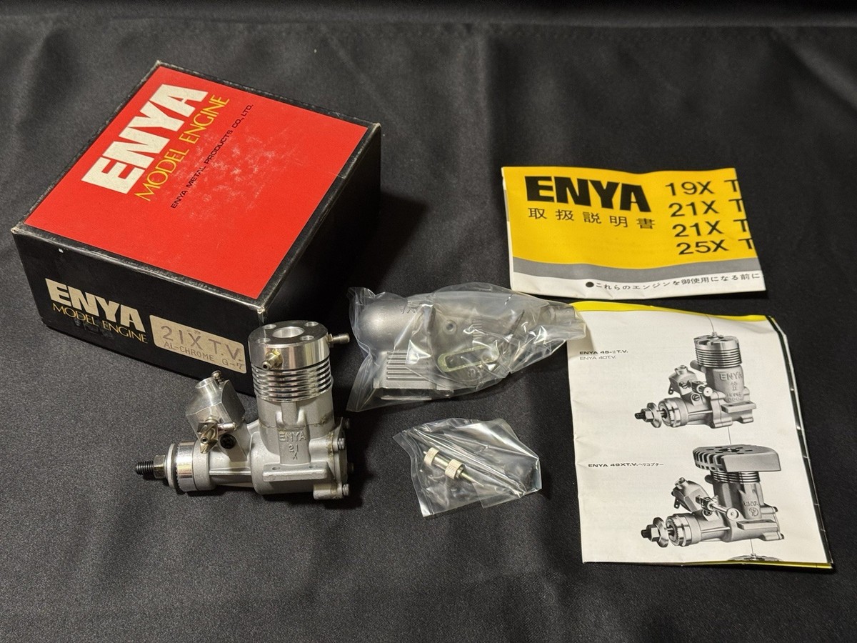 Vintage Enya 21X T.V Marine with Muffler 2-Stroke Nitro R/C Engine