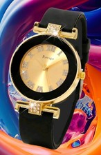 Damen Armbanduhren Damen Quarz Uhr Schwarz Go...