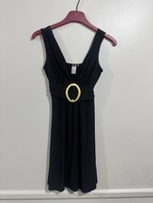 Y2K Vintage Star Vixen Black Dress With Gold , Woman’s Size S