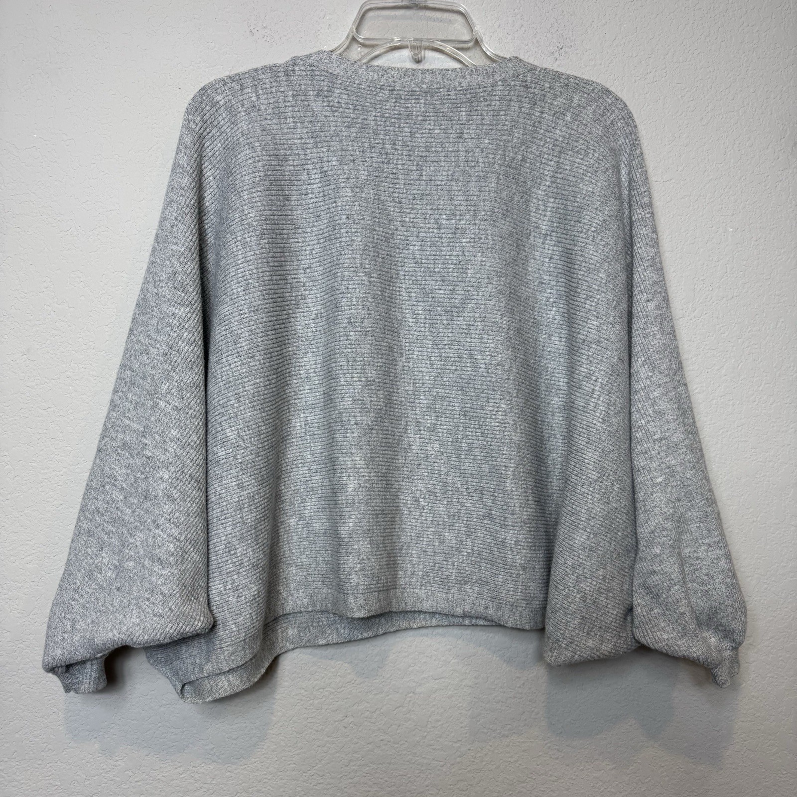 Rodebjer Oversized Light Gray Batwing Sleeve Ribb… - image 5