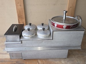 Vintage Bordens Ice Cream Server Helmco Hot Fudge Dispenser Diner Soda Parlor 